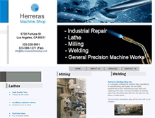 Tablet Screenshot of herrerasmachineshop.com